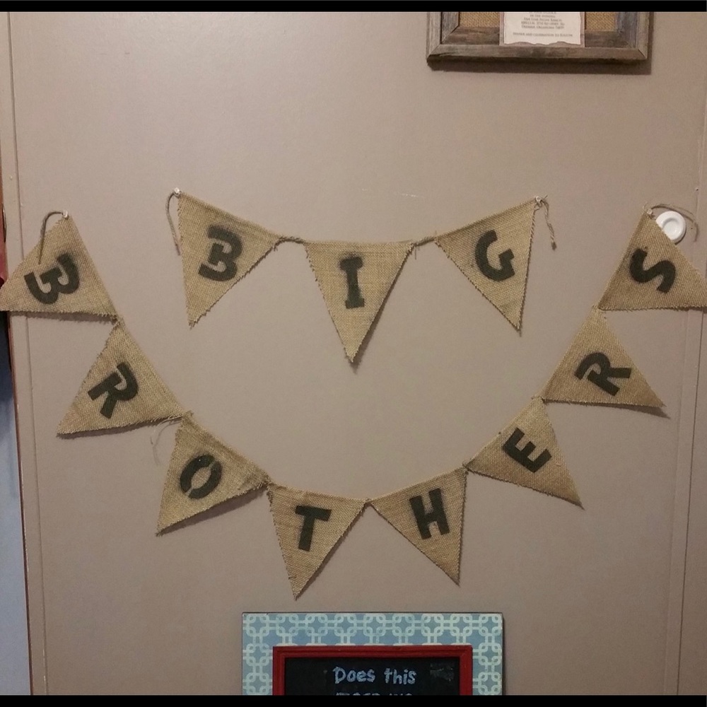 Big brothers burlap banner